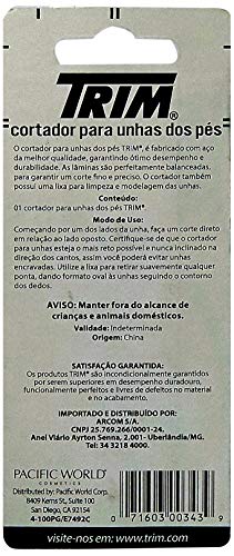 Trim Cortador De Unhas Pés Grande Aço Reforçado