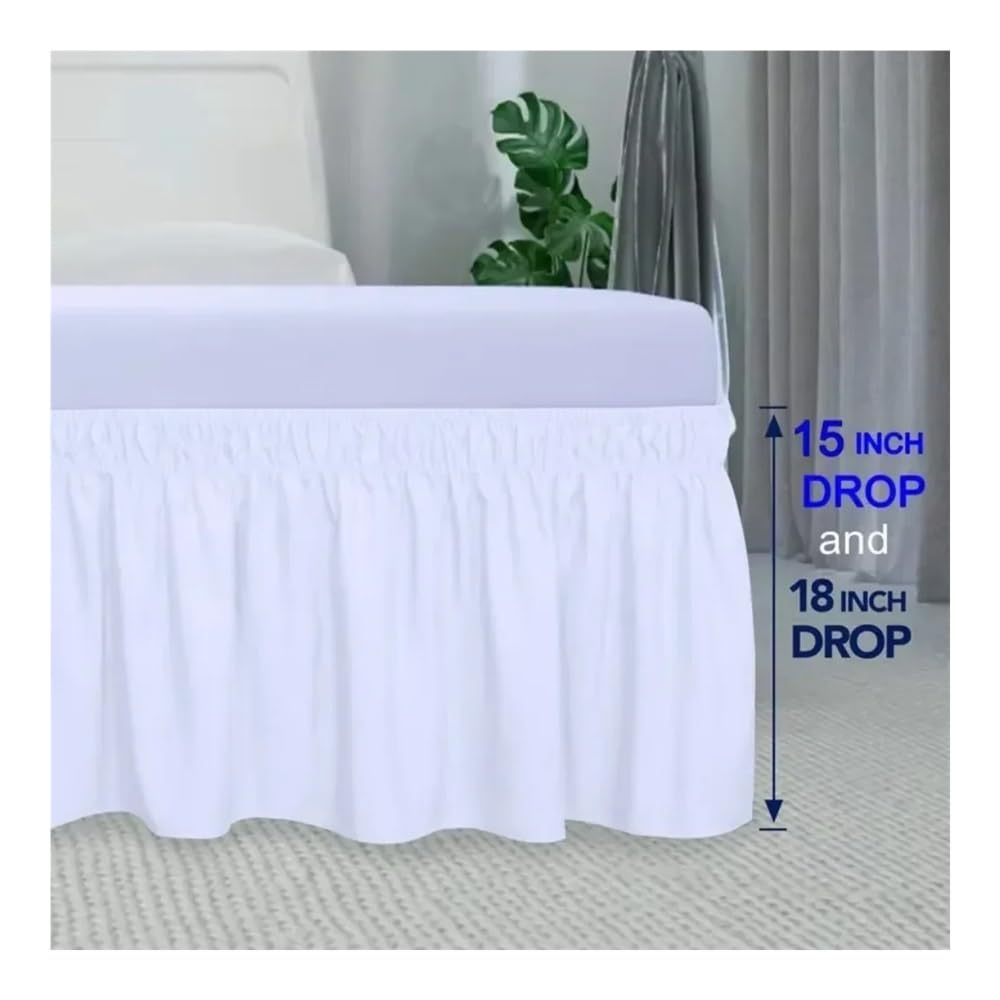 Biscaynebay Mantovana Giroletto Elastico Queen Size (203x152 Cm) – Lunghezza 38 Cm, Facile Da Montare, Viola