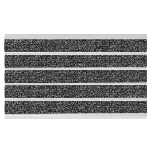 Floordirekt Zerbino per interni ed esterni, antiruggine e resistente alle intemperie, zerbino per porta di casa, tappetino per ingresso (Select Mat Ribbed con fibre grosse, 42 x 60 cm)