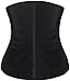 YIANNA Waist Trainer for Women Underbust Latex Sport Girdle Corsets Cincher Hourglass Body Shaper, (Black, 3XL)