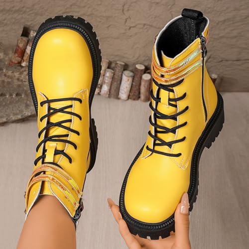 Botas de vestir para mujer con plataforma zapatos cómodos e informales de otoño 4