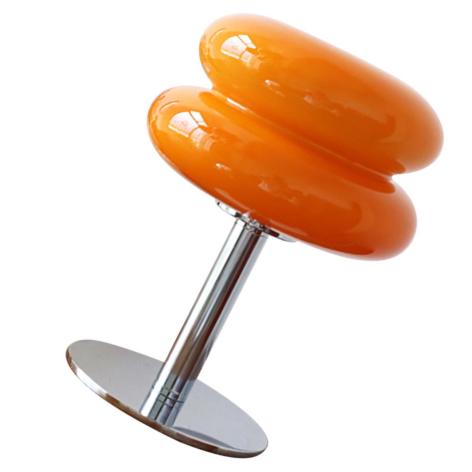 Qcwwy Schreibtischlampe, niedlich, Macaron, aus Glas, drei Farben, dimmbar, mit USB-Anschluss, für das Lesen von Schlafzimmern (orange)