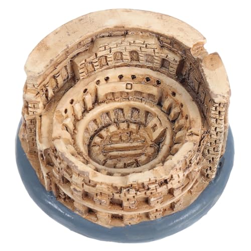 Garneck Coliseo romano, acuario, arquitectura romana, escultura, modelo de edificio del Coliseo en miniatura, resina, figura arquitectónica antigua