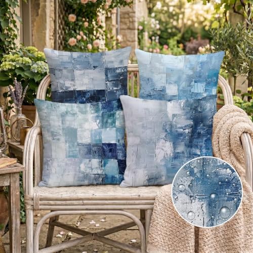 Housse de coussin imperméable 45x45 anti-tache pour canapé extérieur - 3
