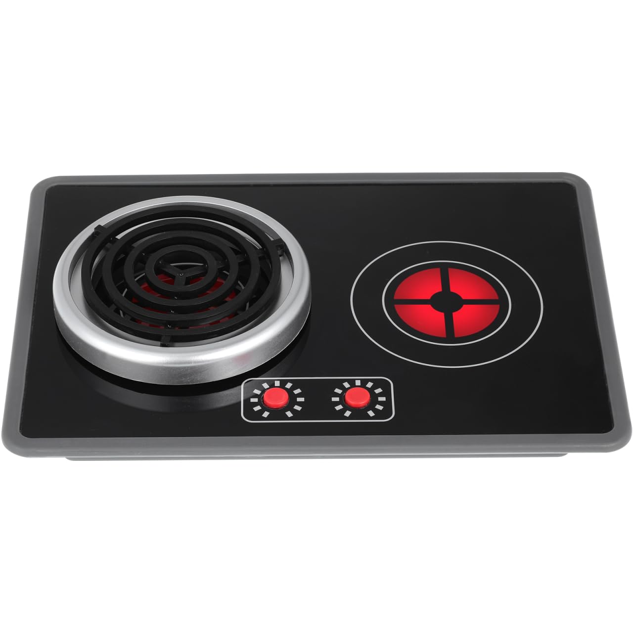 Warmhm Interactive Induction Cooker with Realistic Light and Sound Effects Lightweight Pretend Kitchen Appliance for Boys and Ages Ergonomic Design for Creative Role Play
