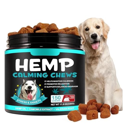 Hemp Calming Chews for Dogs 150 Count (11.6 oz), Dog Calming Treats, Helps with Dog Anxiety, Separation, Barking, Stress Relief, Melatonin for Dogs, Sleep Calming Aid, for All Breeds & Sizes