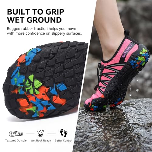 Image of ziitop Water Shoes for Men Women Beach Barefoot Swim Rock Climbing Pool Shoes Socks, Anti-Slip Breathable Quick Dry Lightweight Slip-on, Outdoor Sport Hiking Walking Boating Fishing Diving Surfing