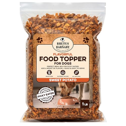 Image of BRUTUS & BARNABY Sweet Potato Dog Food Topper for Picky Eaters (1 lb) - All-Natural Single Ingredient Kibble Topper, High Fiber Meal Mixer for Small, Medium & Large Dogs