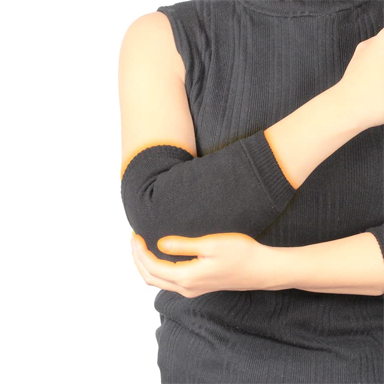肘サポーター サポーター 肘 Sサイズ 黒 くろ ブラック Amazon.co.jp: 太陽ニット 肘ツルツルサポーター 裏シルク 肘の
