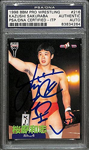 Kazushi Sakuraba Signed 1998 BBM Pro Wrestling Card PSA/DNA UFC Pride Autograph - Autographed UFC Cards