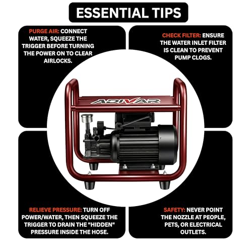 Image of AD-220 High Pressure Washer | 2600W Motor | 220 Bar Max Pressure | 10 L /Min Flow Rate | Portable Electric Washer for Car, Bike, Solar Panel, Walkways & Home Cleaning
