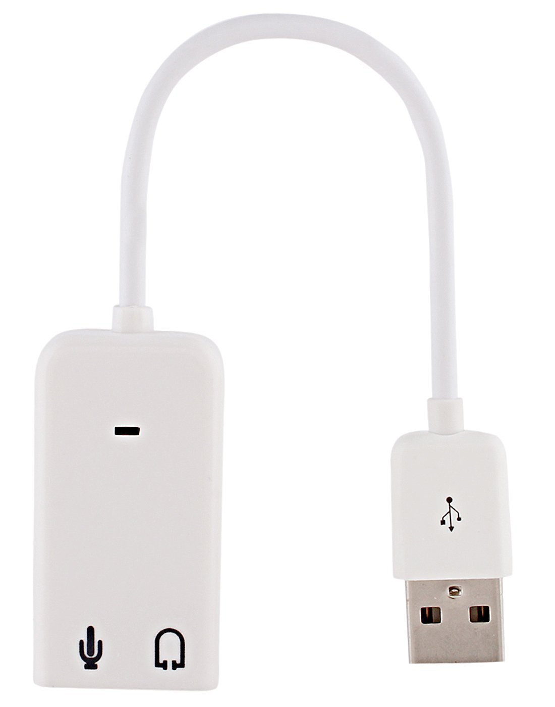 7.1 Channel USB External Sound Card Audio Adapter with Mic White