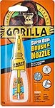 Gorilla Super Glue 2-in-1 Brush & Nozzle, 12g – All Purpose, Fast Setting, Dual Application with Anti-Clog Cap | Ideal for Metal, Ceramics, Leather & More