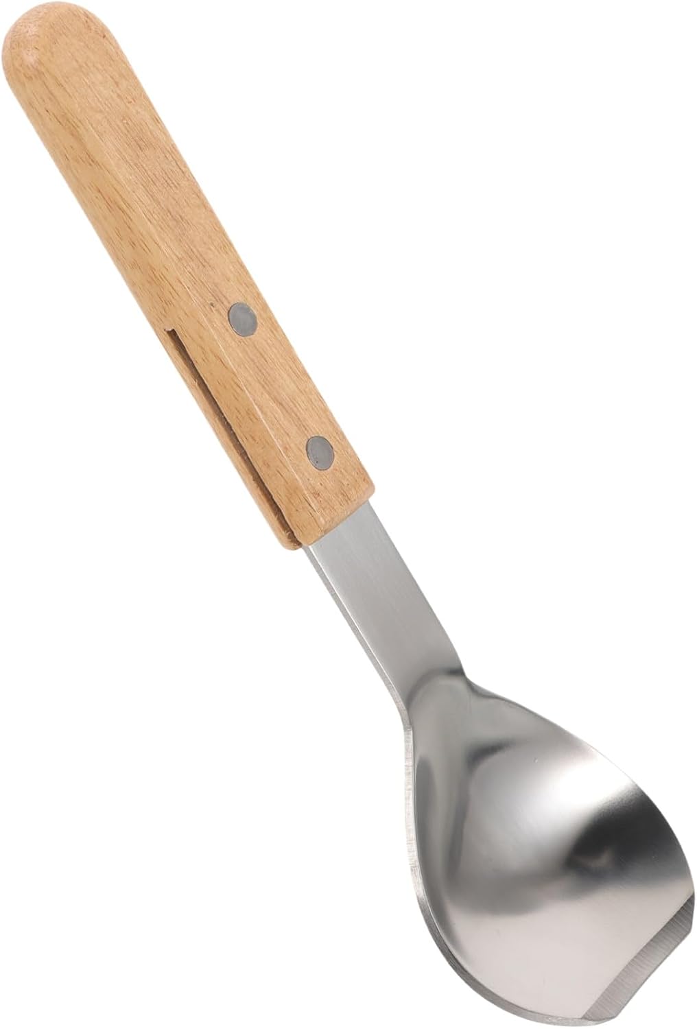 Alipis 5pcs Stainless Steel Ice Cream Scoop with Wooden Handle Lightweight Multi-purpose Dessert Spade for Ice Cream Pastries and Garden Use Easy to Clean Shovel