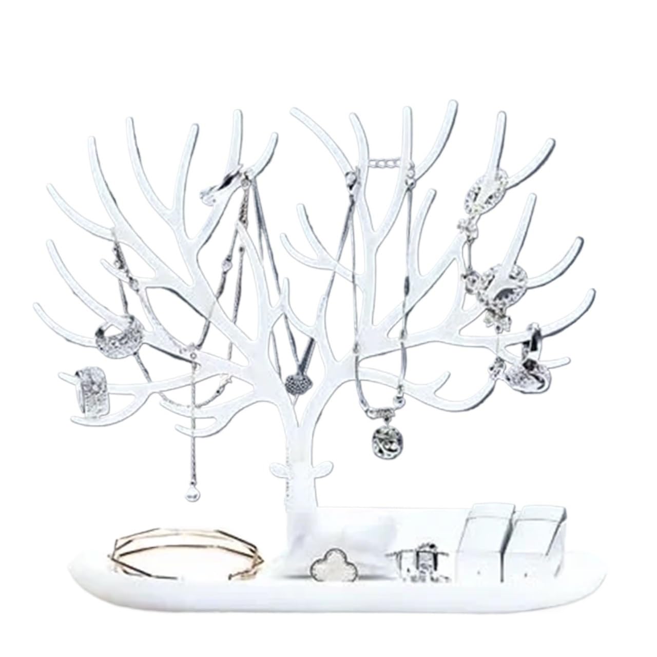 Zymjzbetic Jewellery Tree Jewelry Rack Necklaces Rings Display Bracelet Deer Organizer Cases Stand Tray Tree For Women(Color 13)