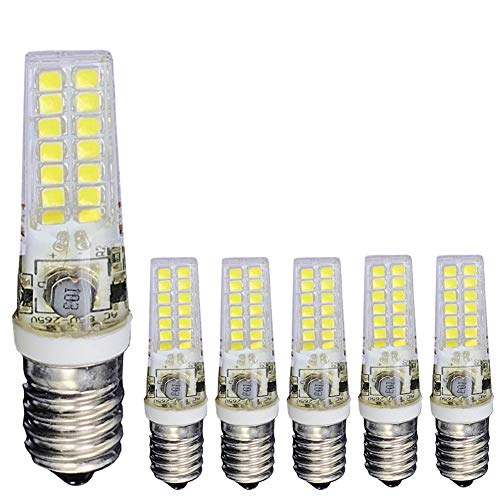 5W E14 Mini LED Light Bulbs 6 Pack 28 LEDs 2835 SMD 350 Lumen 40W Incandescent Bulb Equivalent Daylight White 6000K for Refrigerator Kitchen Europe Lamp, Not Dimmable, AC 85-265V