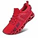 Produktbild JSLEAP Herren Laufschuhe Turnschuhe Sportschuhe Sneaker Running Tennis Schuhe Atmungsaktiv Leichtgewichts Freizeitschuhe Straßenlaufschuhe 2 Rot,42 EU/260 CN