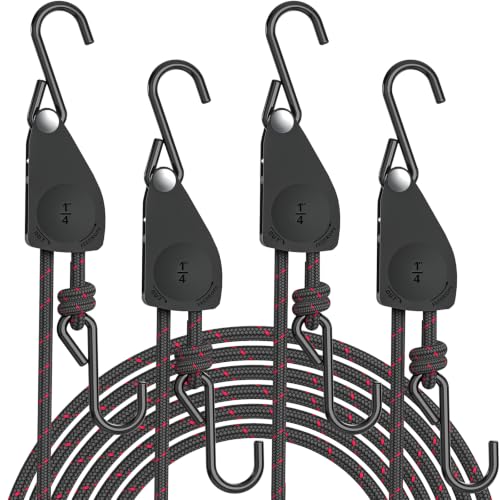 1/4" 12FT Kayak Straps Tie Downs Adjustable Ratchet Tie Down...