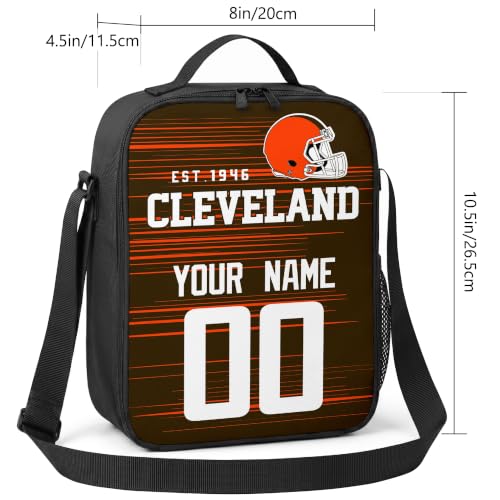 Image of Cleveland Lunch Bag Custom Name and Number Personalized Gifts