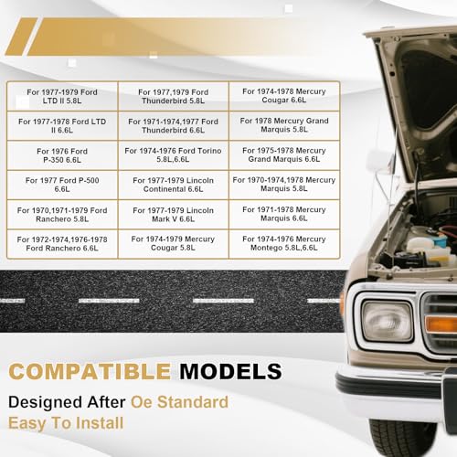 Image of Partsflow Full Engine Gasket Set Compatible With Ford Truck Car V8 351C 351M 400 1970-1982 F400-8 Full Premium Gasket Set, '70-'74 351C, '75-'81 351M, and '71-'82 400S 5.8L 6.6L Engines OE#260-1014