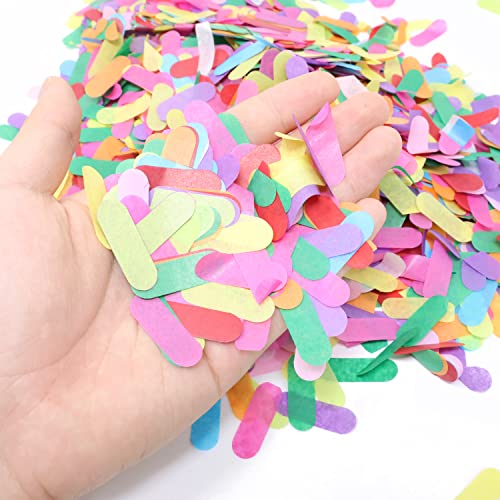 Honbay 50G Colorful Paper Confetti, Tissue Sprinkle Confetti, Cute Multicolor Table Confetti, Party Decoration Confetti, For Wedding, Birthday, Baby Shower, Christmas, Celebrations, Ice Cream Themed Party, Photoshoot, Etc #TOP6