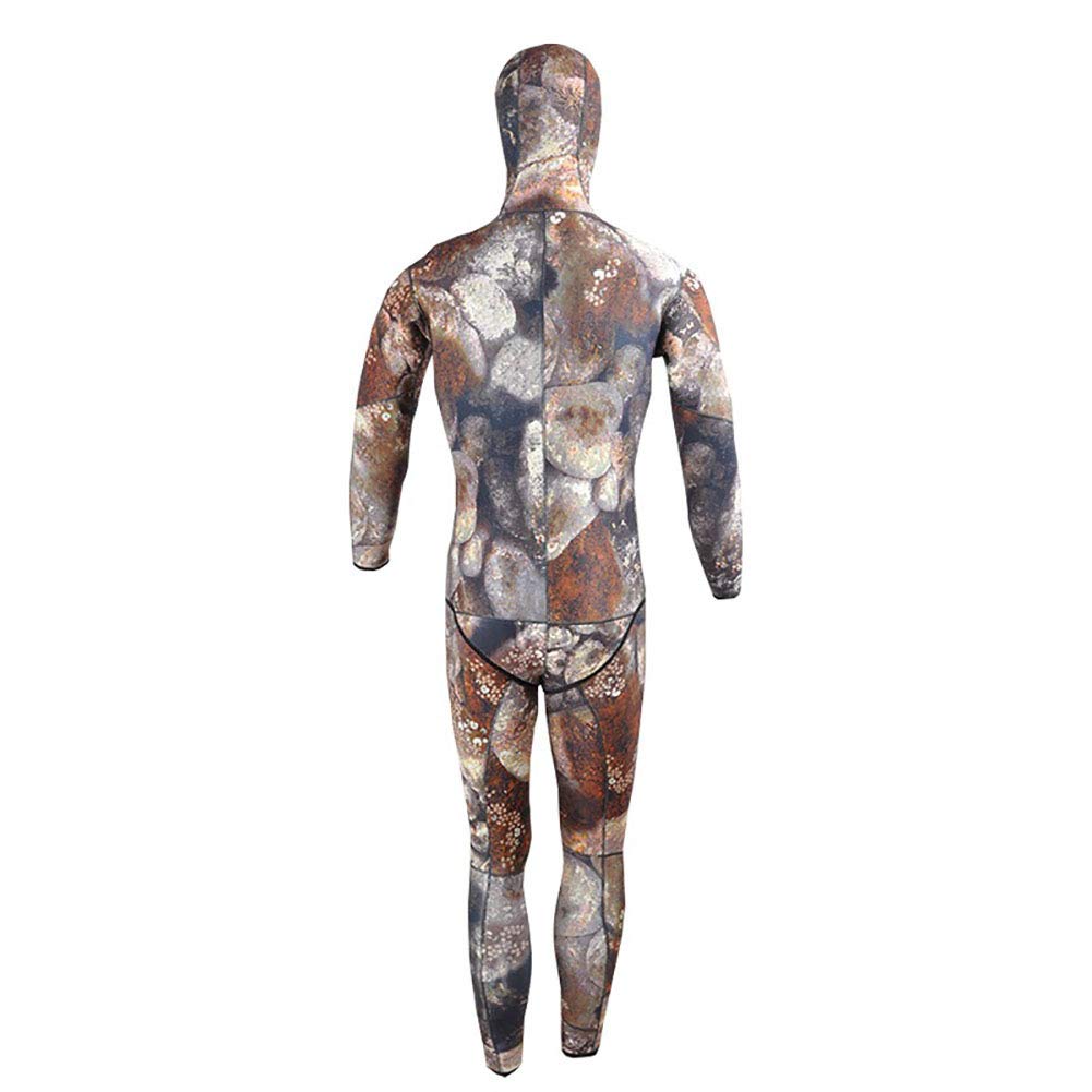 Uomini Muta 5Mm / 7MM Di 2 Pezzi in Neoprene Apnea Mute Con Il Cappuccio Pesca Subacquea E Caccia Subacquea Diving Suit Uomo Camouflage