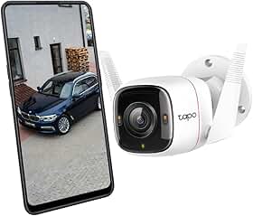 Tapo C320WS câmera de segurança externa 2K QHD visão noturna colorida detecção de movimento com IA IP65, áudio bidirecional MicroSD até 512Gb (não incluso) gravação em nuvem Alexa e Google App Tapo