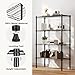 DUMOS 4 Tier Metal Wire Rack Shelf Heavy Duty Standing Shelves Adjustable Steel Closet Shelving Unit Organizers and Storage for Kitchen Bathroom Pantry Office, 13.78