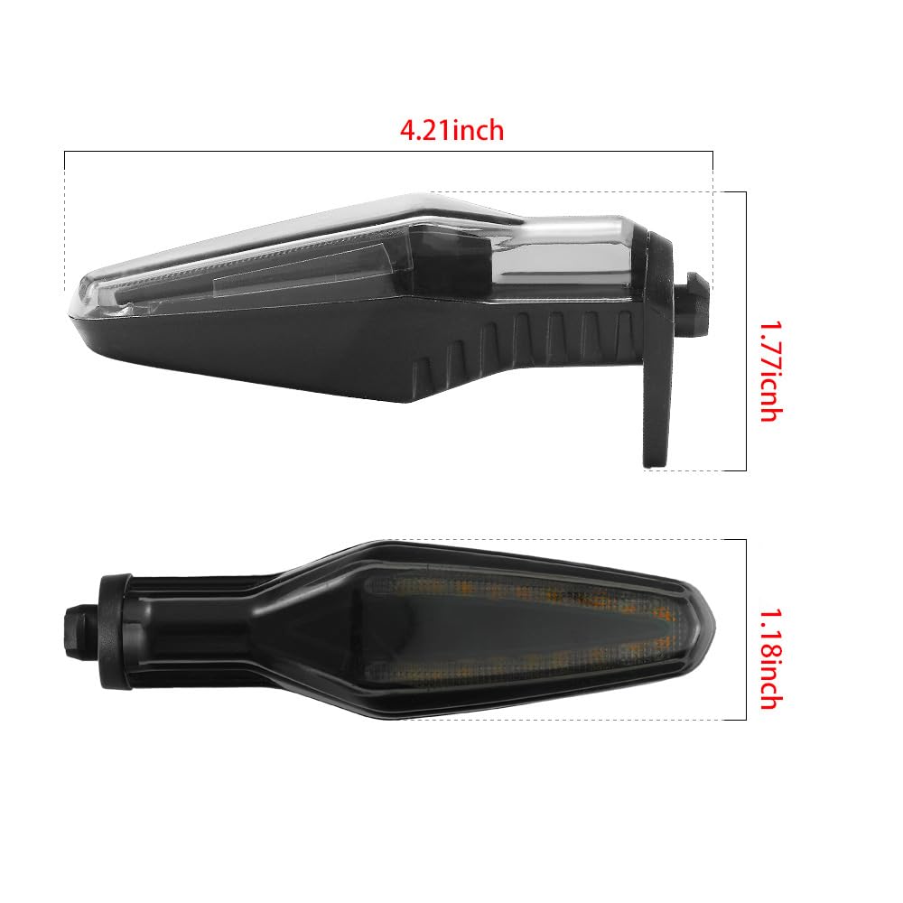 Shkalacar Indicatori Luminosi Moto, Impermeabili Indicatori di direzione 12V 18 LED Adatti per R1250GS Adventure F850GS R1200GS ADV S1000R S1000RR S1000XR F750GS F900R F900XR R1200RS R1250R 2013-2022