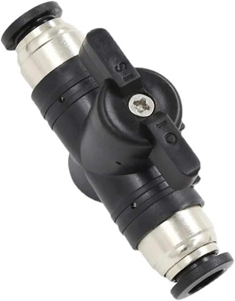 BUC-6 BUL-6 8 10 12 HVFF-4 black pneumatic quick connector manual valve steering switch manual ball valve air pipe 4 6 8 10 12mm(HVFF-12)