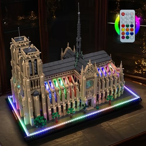 Image of LED Lighting Compatible with Lego Notre-Dame de Paris 21061，Light Kit Compatible with Lego Architecture 21061, NOT Included The Model Set - JUST Lights