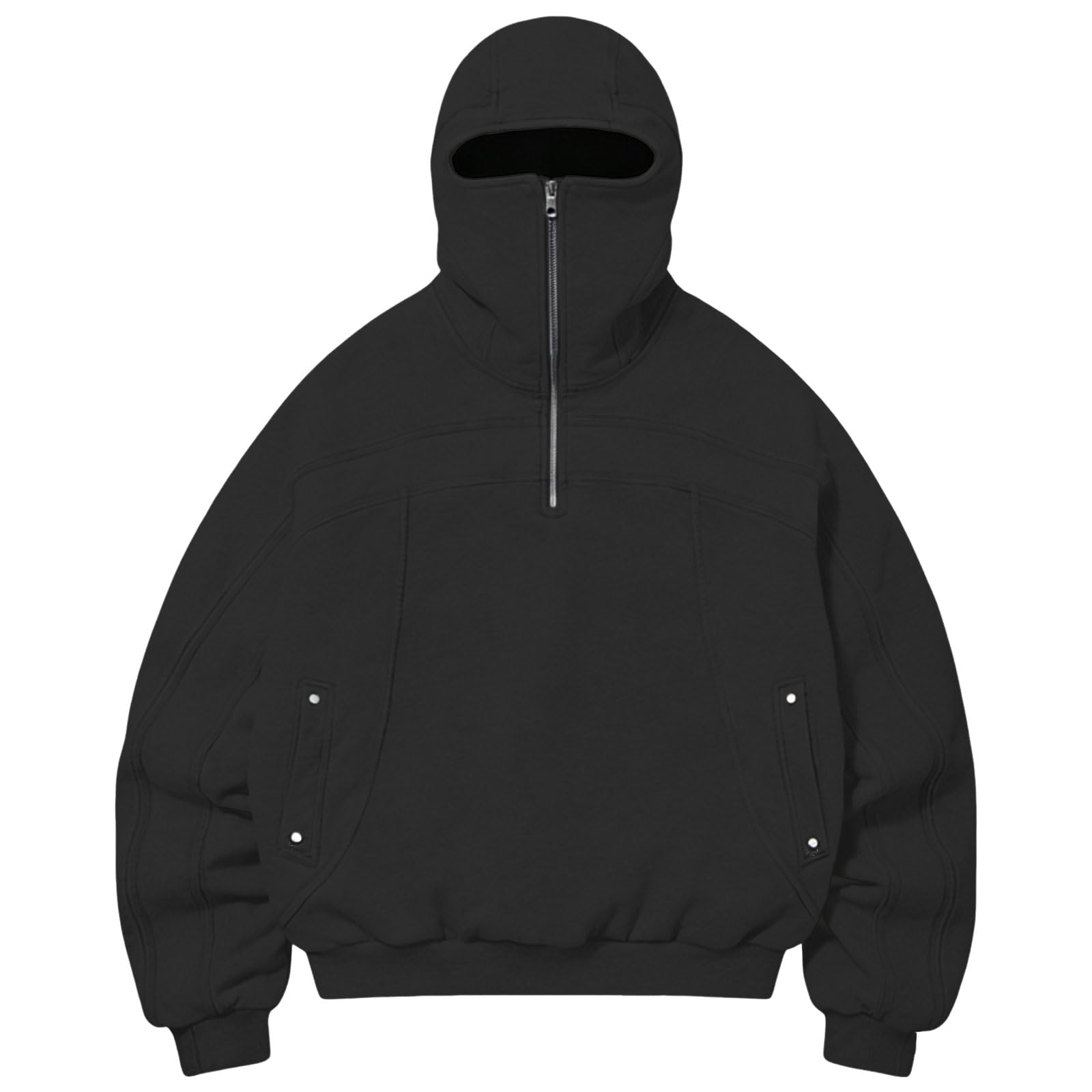 Pasamontañas Deportivo para Hombre Pasamontaña Deportivo Invierno Chaqueta Cálida Pasamontañas Sudadera para Hombre con Capucha Y