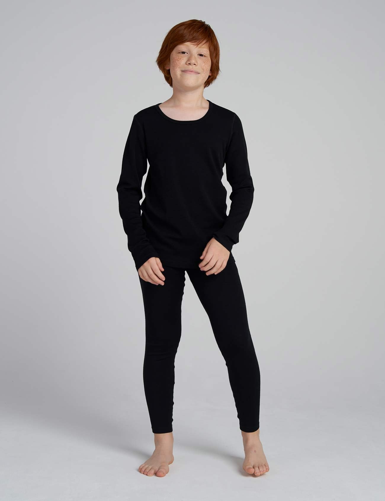 LAPASA 100% Lana Merino Maglia/Calzamaglia Bambini Strato Base Leggings Intimo Termico Pantaloni Canottiera Unisex 5-13 Anni K13 K14