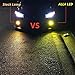 Alla Lighting 2800lm H8 H11 H16 LED Fog Lights Bulbs, 3200K Golden Yellow DRL Replacement for Cars, Trucks, Xtreme Super Bright COB-72 SMD Upgrade