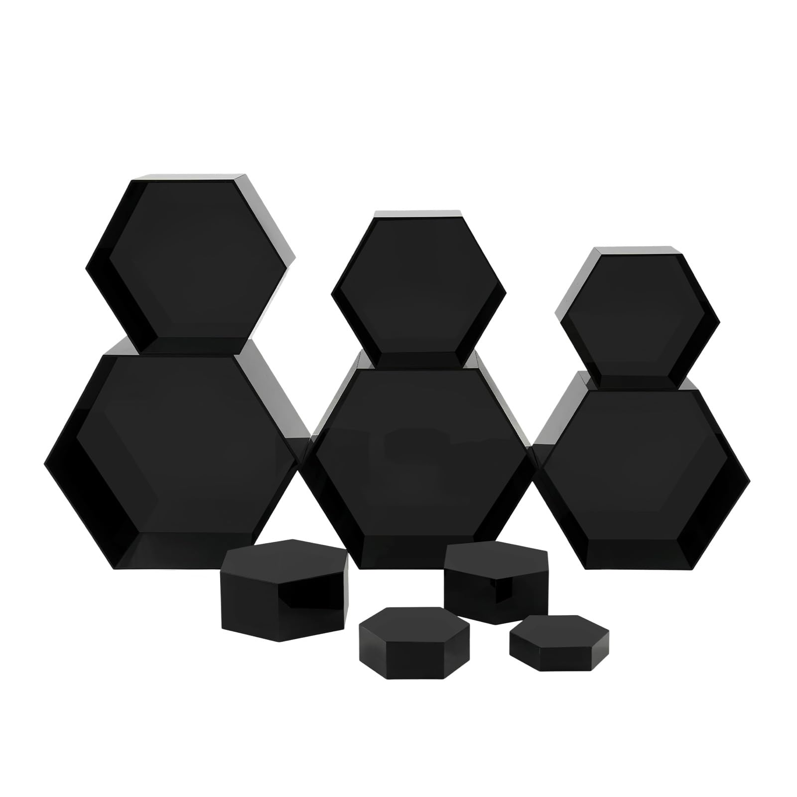 Lot de 10 présentoirs à dessert empilables pour buffet de 2,5 cm à 14 cm