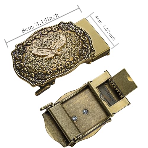 Image of Dubulle Designer Men's Belts, Ratchet Leather Sliding Buckle Dress Belt | 1 3 /8 inch(3.5cm) Genuine Leather Adjustable Strap, Automatic Ratcheting Buckles, Gift‑Boxed, Trim to Fit, for Business Casual