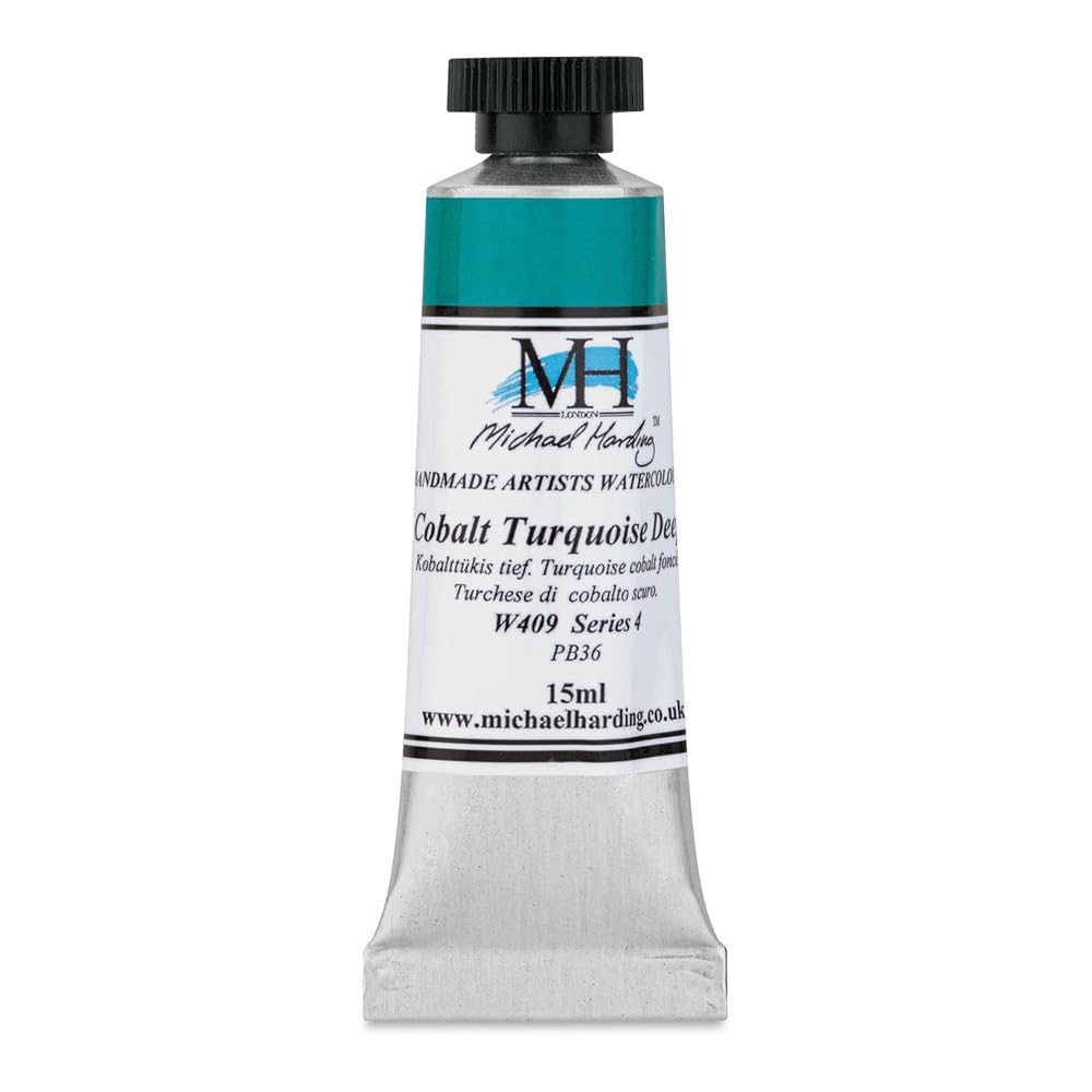 Michael Harding Professional Watercolors - 15ml Tubes (Cobalt Turquoise Deep)