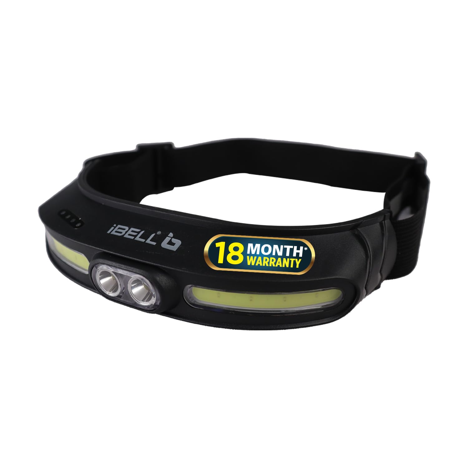IBELL HL8245S Super Bright Headlamp Torch with Headband, Long Range Rechargeable LED Flashlight with Various Light Modes (Black)