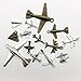 Youdiyla 40 PCS Airplane Charms Collection, Antique Silver Bronze Plane Passenger Aircraft Helicopters Aviation Aircraft Fighter Aircraft Metal Pendants fro Jewelry Findings (Airplane HM49)