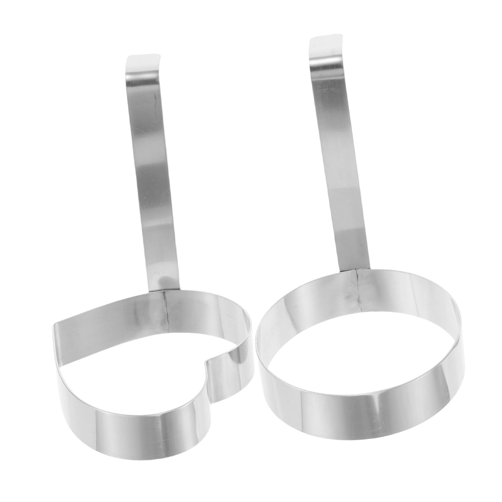 FUNOMOCYA 2pc Stainless Steel Omelette Maker Griddle Egg Ring Easy Frying Egg Shaper for Breakfast