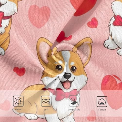 Toddler Girl Panties, Cute Dogs Red Bow Ties Girls Cotton Underwear, 2–8 Years3