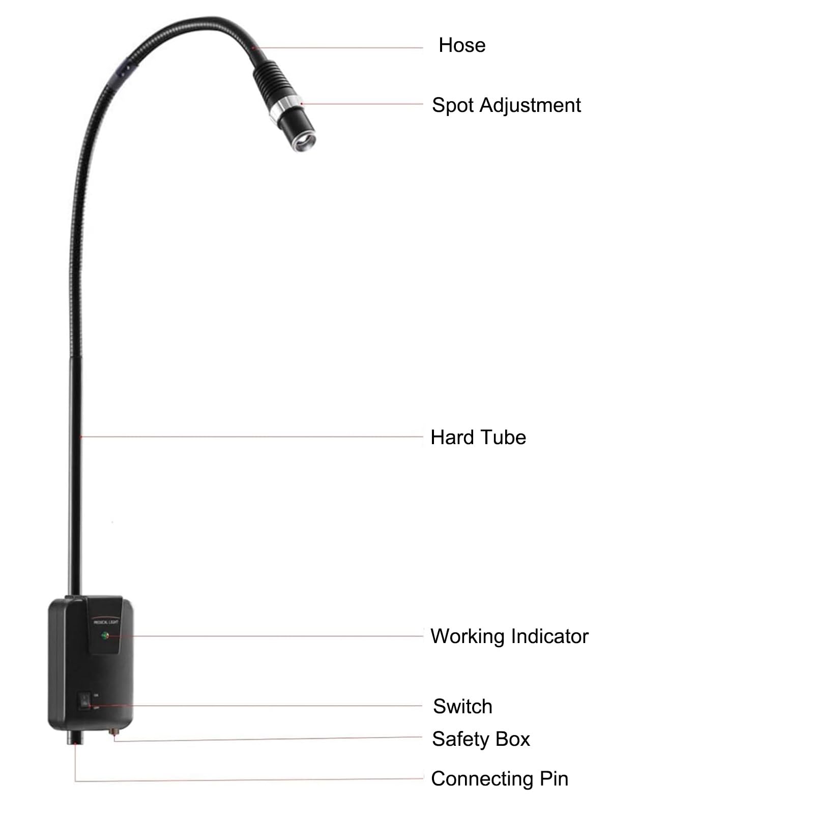Lampe D'examen Médical à LED 5 W, Lampe D'examen Médical Sans Ombre, Lampe D'examen col de Cygne, Lumière D'examen, Lampe pour Animaux de Compagnie