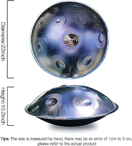 Handpan Drum, Hand Pan en Re menor, Tambor de acero de 22 pulgadas con 11 notas con bolsa blanda, mazos y soporte miniatura 7