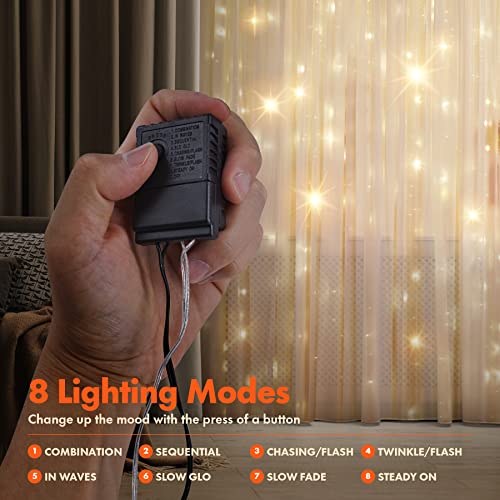 Twinkle star 300 led window curtain string light for christmas wedding party home garden bedroom outdoor indoor wall decoration 4 Twinkle star 300 led window curtain string light for christmas wedding party home garden bedroom outdoor indoor wall decoration - image 5
