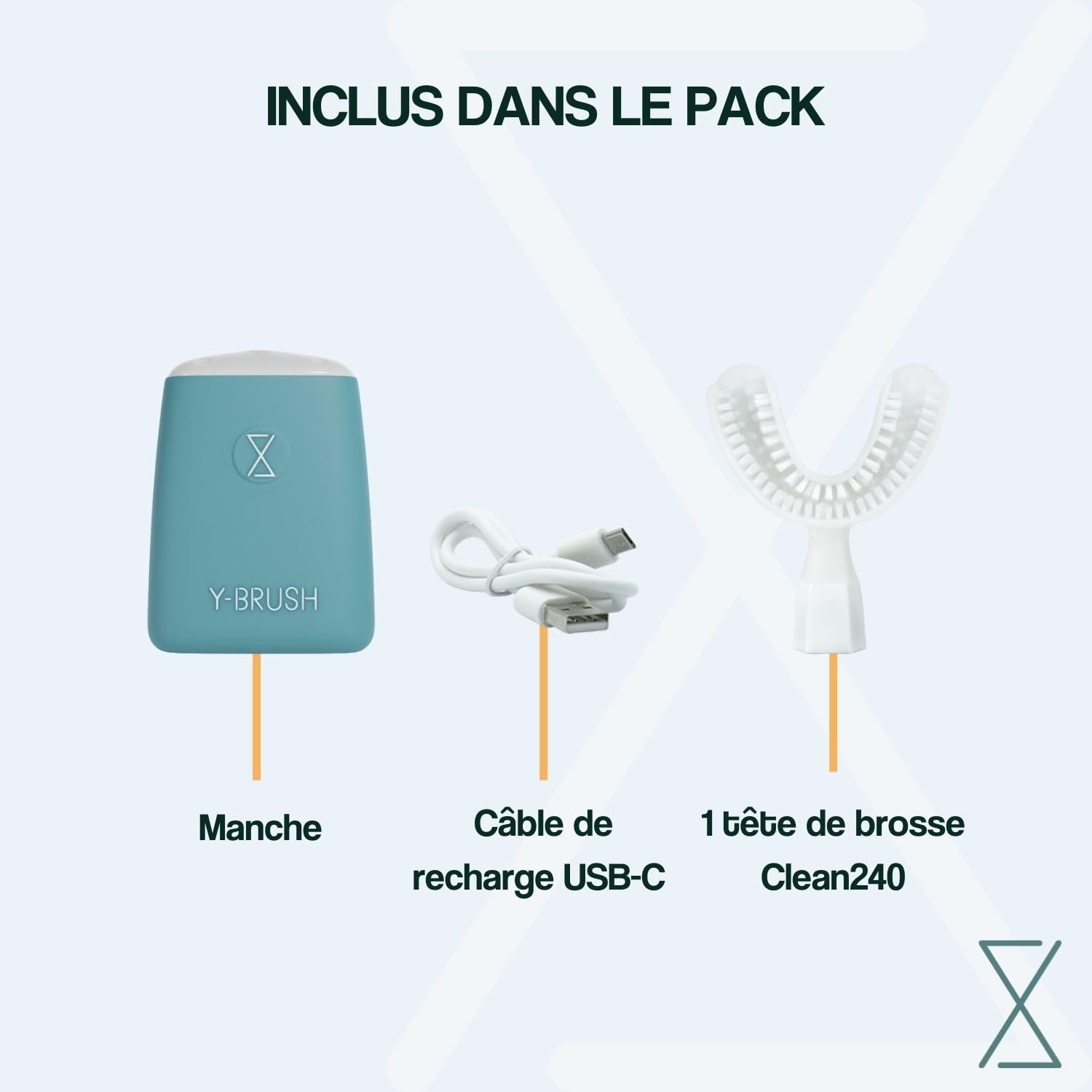 Y-Brush Essential - Brosse à Dents Électrique Sonique - Automatique - 3 Mois d'Autonomie - 2 Modes de vibration - Cliniquement prouvé par des dentistes