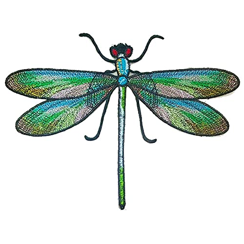 Parche para coser de libélula, para manualidades, ropa bordada, camiseta, falda, sombrero de vaquero (bambú grande) Cover