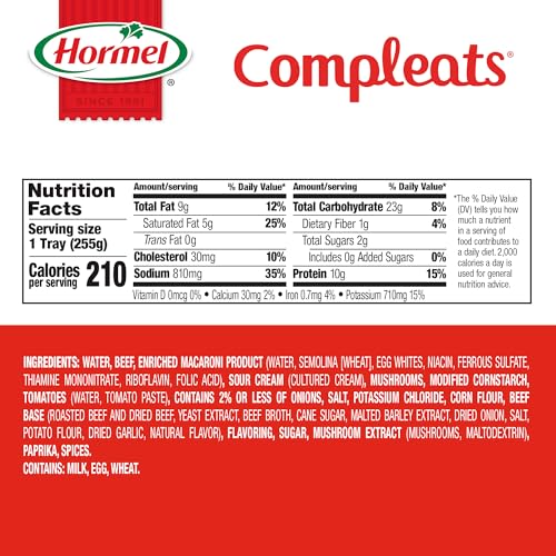 Image of HORMEL COMPLEATS Beef Stroganoff Sauce Microwave Tray, 9 Ounces (Pack of 6)