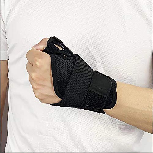 NuCamper Wrist Support Brace for Carpal Tunnel, Adjustable Wrist splint with Three Compression Strap and Finger Trigger Thumb Spica Splint for Men Women Fit Left and Right Hand, Stabilizer for Injuries Sprains, Arthritis,Tendinosis,Pain Relief (Type-A,Black) - Image 3