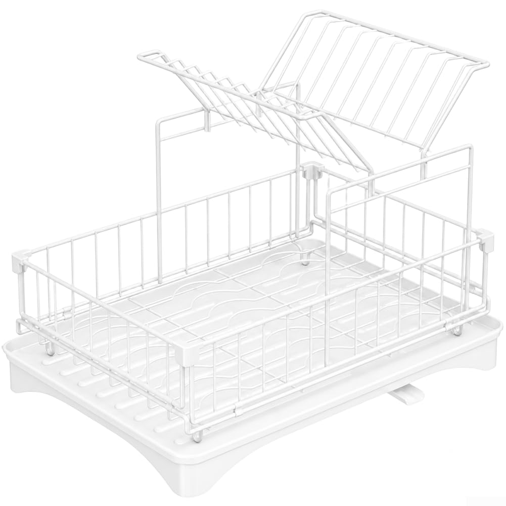Geschirrtrockner Eisen Faltbar 42cm Küchenorganizer(Black)