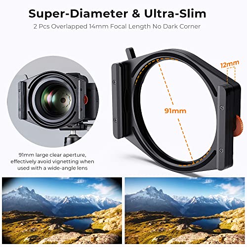 K&F Concept X-Pro Metal Square Nd Filter Holder + 95Mm Circular Filter + 4 Filter Adapter Rings Kit For Camera Lens #TOP5